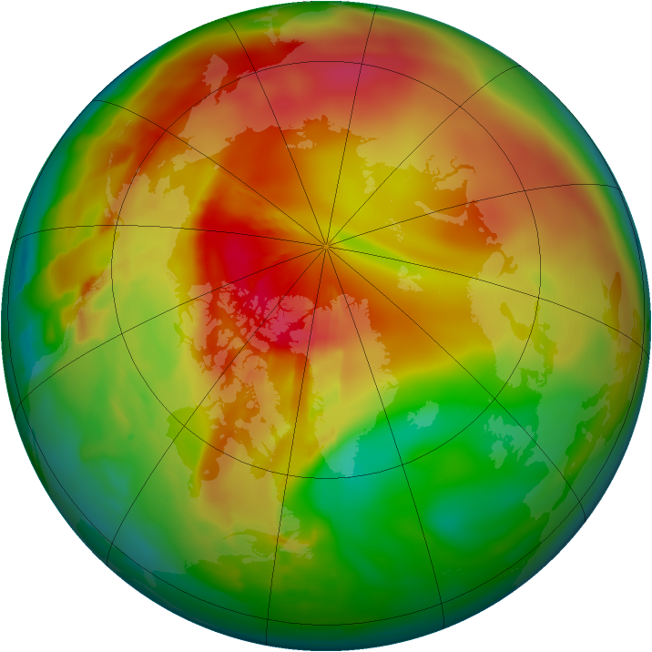 Arctic ozone map for 29 March 2012